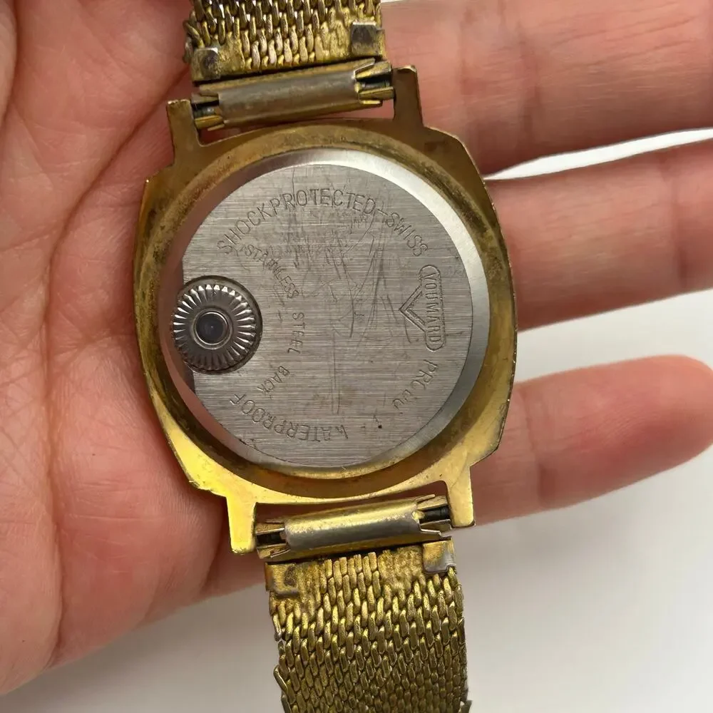 Vintage Gold-tone Voumard 2000 Swiss-made Mechanical Watch Working New Battery